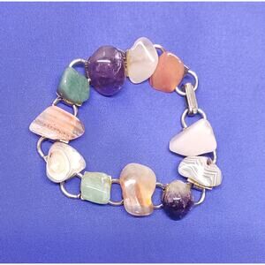 Multicolor 11-Stone Bracelet l Length: 7"